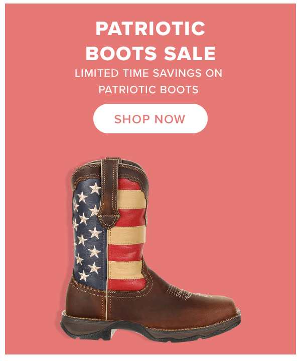 Patriotic Boots Sale | Limited Time Savings on Patriotic Boots | Shop Now